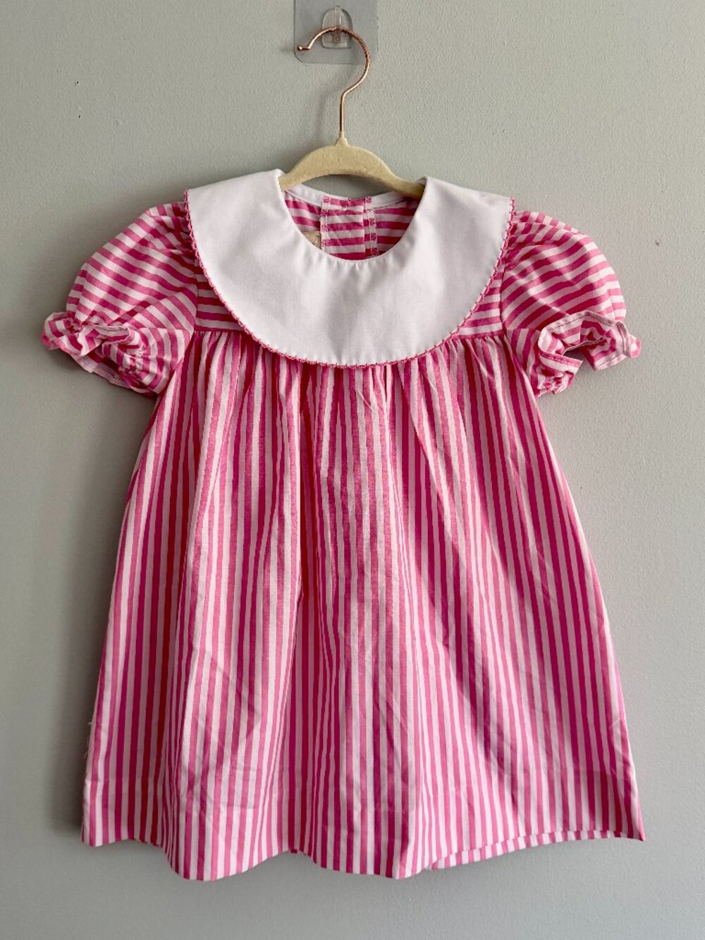 NWT Beaufort Bonnet Company Calloway Collar Dress 3T Providence Pink Stripe TBBC